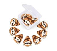 Guitar Picks 12 Pack Cute Sloths Print Guitar Pick Holder Personalized Pick Holder Set Guitar Picks for Acoustic Guitars Violin Ukulele Bass