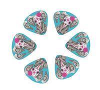 Guitar Picks 12-Pack Day Of The Dead Sugar Skull Elephant Guitar Picks For Electric Guitar Acoustic Guitar Various Guitars