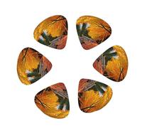 Guitar Picks 12 Pack Fall colors Print Guitar Pick Holder Personalized Guitar Picks for Acoustic Guitars Violin Ukulele Bass