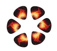 Guitar Picks 12 Pack Flames Matches Print Guitar Pick Holder Personalized Guitar Picks for Acoustic Guitars Violin Ukulele Bass