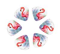 Guitar Picks 12 Pack Flamingo hand painted watercolor Print Guitar Pick Holder Personalized Guitar Picks for Acoustic Guitars Violin Ukulele Bass