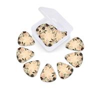 Guitar Picks 12 Pack Floral Wreath Print Guitar Pick Holder Personalized Pick Holder Set Guitar Picks for Acoustic Guitars Violin Ukulele Bass