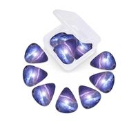 Guitar Picks 12 Pack Galaxy Cloud Print Guitar Pick Holder Personalized Pick Holder Set Guitar Picks for Acoustic Guitars Violin Ukulele Bass