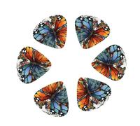 Guitar Picks 12 Pack Hand drawn color butterfly Print Guitar Pick Holder Personalized Guitar Picks for Acoustic Guitars Violin Ukulele Bass