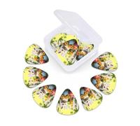 Guitar Picks 12 Pack Happy Easter Print Guitar Pick Holder Personalized Pick Holder Set Guitar Picks for Acoustic Guitars Violin Ukulele Bass
