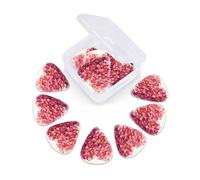 Guitar Picks 12 Pack Heart Shaped Floral Petals Print Guitar Pick Holder Personalized Pick Holder Set Guitar Picks for Acoustic Guitars Violin Ukulele Bass
