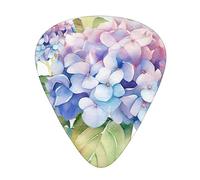Guitar Picks 12 Pack Hydrangea Watercolor Printed Personalized Guitar Plectrums For Bass Acoustic Guitar Electric Guitar Includes Thin Medium Heavy Gauges
