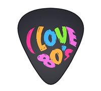 Guitar Picks 12 Pack I Love 80s Heart Men Women Thin Medium Heavy Plectrums