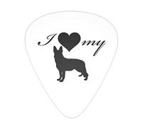 Guitar Picks 12 Pack I Love Myan Shepherd Boys Girls Thin Medium Heavy Plectrums