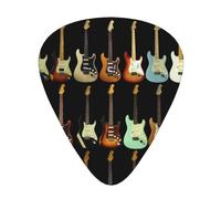 Guitar Picks-12 Pack Includes Thin,Medium & Heavy Gauges,Art Guitar Pattern For Bass,Electric & Acoustic Guitars