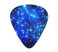 Guitar Picks-12 Pack Includes Thin,Medium & Heavy Gauges,Blue Shining Stars For Bass,Electric & Acoustic Guitars