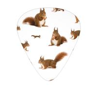 Guitar Picks-12 Pack Includes Thin,Medium & Heavy Gauges,Cute Squirrel For Bass,Electric & Acoustic Guitars