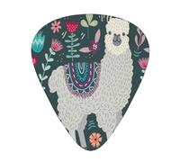 Guitar Picks-12 Pack Includes Thin,Medium & Heavy Gauges,Flower Alpaca For Bass,Electric & Acoustic Guitars