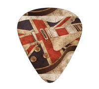 Guitar Picks-12 Pack Includes Thin,Medium & Heavy Gauges,Guitar British Flag For Bass,Electric & Acoustic Guitars