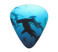 Guitar Picks-12 Pack Includes Thin,Medium & Heavy Gauges,Hammerhead Sharks For Bass,Electric & Acoustic Guitars