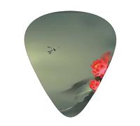 Guitar Picks-12 Pack Includes Thin,Medium & Heavy Gauges,Lotus Flower And Dragonfly For Bass,Electric & Acoustic Guitars