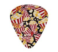 Guitar Picks-12 Pack Includes Thin,Medium & Heavy Gauges,Popcorn Print For Bass,Electric & Acoustic Guitars