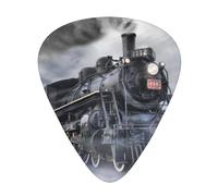Guitar Picks-12 Pack Includes Thin,Medium & Heavy Gauges,Steam Train Clouds For Bass,Electric & Acoustic Guitars