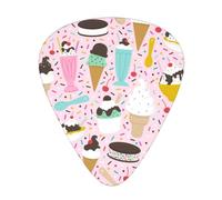Guitar Picks-12 Pack Includes Thin,Medium & Heavy Gauges,Sweet Ice Cream For Bass,Electric & Acoustic Guitars