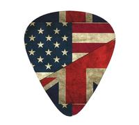 Guitar Picks-12 Pack Includes Thin,Medium & Heavy Gauges,Usa Uk Flag For Bass,Electric & Acoustic Guitars