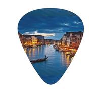 Guitar Picks-12 Pack Includes Thin,Medium & Heavy Gauges,Venice Night For Bass,Electric & Acoustic Guitars