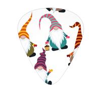 Guitar Picks-12 Pack Includes Thin,Medium & Heavy Gauges,Xmas Funny Gnomes For Bass,Electric & Acoustic Guitars