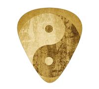 Guitar Picks-12 Pack Includes Thin,Medium & Heavy Gauges,Yin Yang Symbol For Bass,Electric & Acoustic Guitars