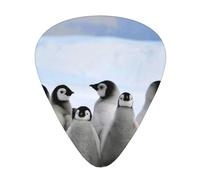 Guitar Picks-12 Pack Includes Thin,Medium & Heavy Gauges,Young Penguins With Snow For Bass,Electric & Acoustic Guitars