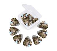 Guitar Picks 12 Pack Italian Town Street Print Guitar Pick Holder Personalized Pick Holder Set Guitar Picks for Acoustic Guitars Violin Ukulele Bass