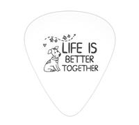 Guitar Picks 12 Pack Life Is Better With A Rescue Dog Boys Girls Thin Medium Heavy Plectrums