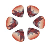 Guitar Picks 12 Pack Mountain Red and Boat Print Guitar Pick Holder Personalized Guitar Picks for Acoustic Guitars Violin Ukulele Bass
