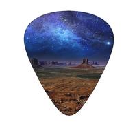 Guitar Picks 12 Pack Nebula In Desert Monument Valley Landscape Printed Personalized Guitar Plectrums For Bass Acoustic Guitar Electric Guitar Includes Thin Medium Heavy Gauges