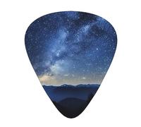 Guitar Picks 12 Pack Night Sky Printed Personalized Guitar Plectrums For Bass Acoustic Guitar Electric Guitar Includes Thin Medium Heavy Gauges