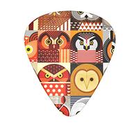 Guitar Picks 12 Pack North American Owls Universal Abs Thin Medium Heavy Plectrums