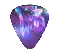 Guitar Picks 12 Pack Northern Sky With Howling Wolf Single Sided Printing Thin Medium Heavy Plectrums