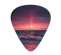 Guitar Picks 12 Pack Ocean Tide Waves Printed Personalized Guitar Plectrums For Bass Acoustic Guitar Electric Guitar Includes Thin Medium Heavy Gauges