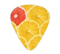 Guitar Picks 12 Pack Orange Pattern Printed Personalized Guitar Plectrums For Bass Acoustic Guitar Electric Guitar Includes Thin Medium Heavy Gauges