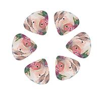 Guitar Picks 12-Pack Painting Flower Pig Guitar Picks For Electric Guitar Acoustic Guitar Various Guitars
