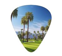 Guitar Picks 12 Pack Palm Tree Golf Course Printed Personalized Guitar Plectrums For Bass Acoustic Guitar Electric Guitar Includes Thin Medium Heavy Gauges