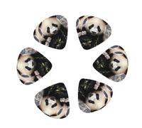 Guitar Picks 12 Pack Panda with Flower Print Guitar Pick Holder Personalized Guitar Picks for Acoustic Guitars Violin Ukulele Bass