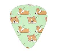 Guitar Picks 12 Pack Pattern With Corgi Dog Boys Girls Thin Medium Heavy Plectrums