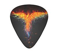 Guitar Picks 12 Pack Phoenix Bird Reborn From The Ashes 0.46mm/0.71mm/0.96mm Thin Medium Heavy Plectrums