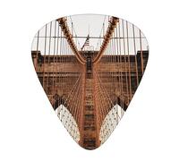 Guitar Picks 12 Pack Photo Of Brooklyn Bridge Printed Personalized Guitar Plectrums For Bass Acoustic Guitar Electric Guitar Includes Thin Medium Heavy Gauges