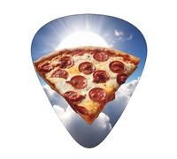 Guitar Picks 12 Pack Pizza In The Sky Printed Personalized Guitar Plectrums For Bass Acoustic Guitar Electric Guitar Includes Thin Medium Heavy Gauges
