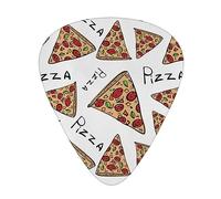 Guitar Picks 12 Pack Pizza Pattern Printed Personalized Guitar Plectrums For Bass Acoustic Guitar Electric Guitar Includes Thin Medium Heavy Gauges