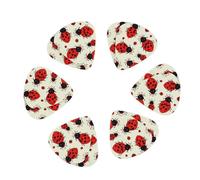 Guitar Picks 12 Pack Red Ladybug Print Guitar Pick Holder Personalized Guitar Picks for Acoustic Guitars Violin Ukulele Bass