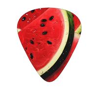 Guitar Picks 12 Pack Red Watermelon Printed Personalized Guitar Plectrums For Bass Acoustic Guitar Electric Guitar Includes Thin Medium Heavy Gauges