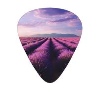 Guitar Picks 12 Pack Romantic Lavender Printed Personalized Guitar Plectrums For Bass Acoustic Guitar Electric Guitar Includes Thin Medium Heavy Gauges