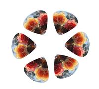 Guitar Picks 12 Pack Roses on the Water Print Guitar Pick Holder Personalized Guitar Picks for Acoustic Guitars Violin Ukulele Bass