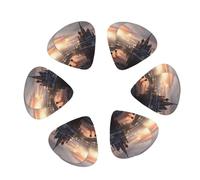 Guitar Picks 12 Pack Russia in Winter Print Guitar Pick Holder Personalized Guitar Picks for Acoustic Guitars Violin Ukulele Bass